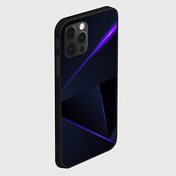 Чехол для iPhone 12 Pro Max Geometry stripes neon stiil, цвет: 3D-черный — фото 2