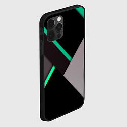 Чехол для iPhone 12 Pro Max Спортивная геометрия линии, цвет: 3D-черный — фото 2