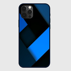 Чехол iPhone 12 Pro Max Геометрия синие полосы