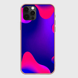 Чехол для iPhone 12 Pro Max Жидкий неон, цвет: 3D-светло-розовый