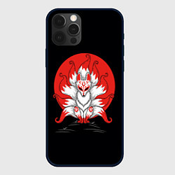 Чехол для iPhone 12 Pro Max Иллюстрация кицунэ, цвет: 3D-черный