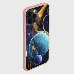 Чехол для iPhone 12 Pro Max Планеты во вселенной, цвет: 3D-светло-розовый — фото 2