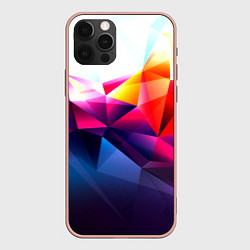 Чехол для iPhone 12 Pro Max Poly stiil collection, цвет: 3D-светло-розовый