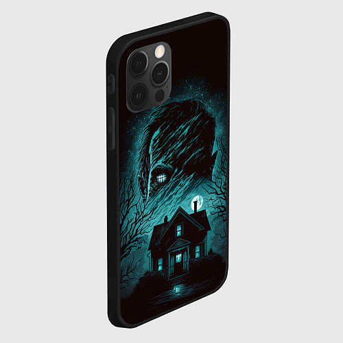 Чехол iPhone 12 Pro Max Фильм ужасов - ночь страха / 3D-Черный – фото 2