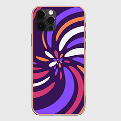 Чехол для iPhone 12 Pro Max Галактика цветов, цвет: 3D-светло-розовый