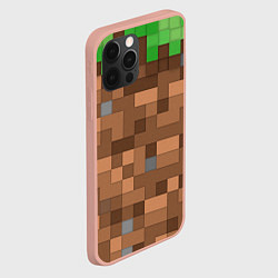 Чехол для iPhone 12 Pro Max Блоки майнкрафта, цвет: 3D-светло-розовый — фото 2