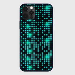Чехол iPhone 12 Pro Max Светящиеся неоновые квадраты