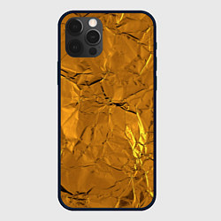 Чехол для iPhone 12 Pro Max Золотое стекло, цвет: 3D-черный