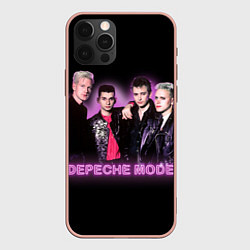 Чехол для iPhone 12 Pro Max 80s Depeche Mode neon, цвет: 3D-светло-розовый