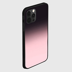 Чехол для iPhone 12 Pro Max Градиент: от черного к розовому, цвет: 3D-черный — фото 2