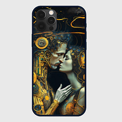 Чехол для iPhone 12 Pro Max Gustav Klimt Cyberpunk, цвет: 3D-черный