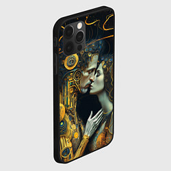 Чехол для iPhone 12 Pro Max Gustav Klimt Cyberpunk, цвет: 3D-черный — фото 2