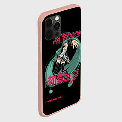 Чехол для iPhone 12 Pro Max Мику Хацунэ гармония, цвет: 3D-светло-розовый — фото 2