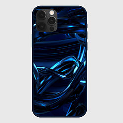 Чехол для iPhone 12 Pro Max Фрактальный узор волны, цвет: 3D-черный