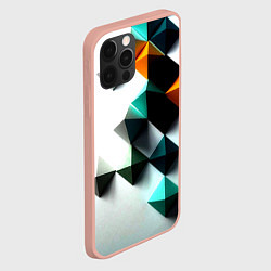 Чехол для iPhone 12 Pro Max Кубики текстура, цвет: 3D-светло-розовый — фото 2
