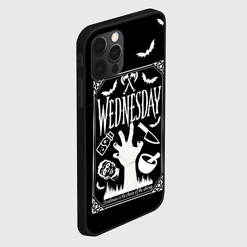 Чехол iPhone 12 Pro Max Wednesday - thing / 3D-Черный – фото 2