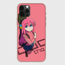 Чехол для iPhone 12 Pro Max Аниме Одинокий рокер, цвет: 3D-светло-розовый