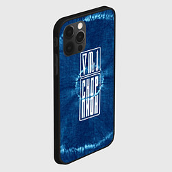 Чехол для iPhone 12 Pro Max Знак Скорпион на фоне тай-дай, цвет: 3D-черный — фото 2