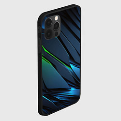 Чехол для iPhone 12 Pro Max Разломленные плиты со светом, цвет: 3D-черный — фото 2