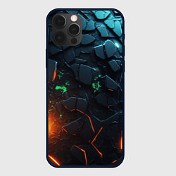 Чехол для iPhone 12 Pro Max Абстракция объемные плиты, цвет: 3D-черный