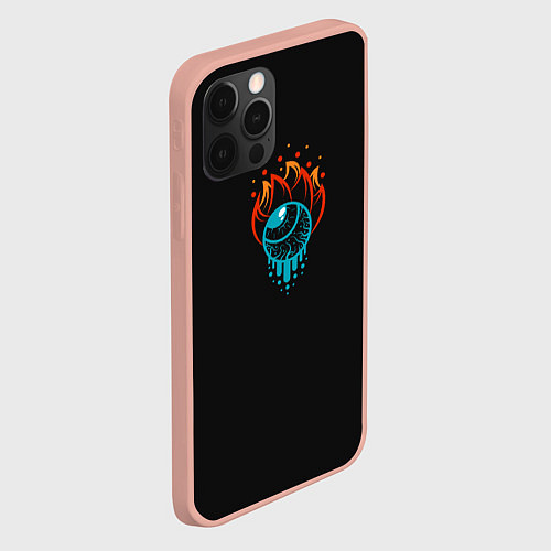 Чехол iPhone 12 Pro Max Капля огня / 3D-Светло-розовый – фото 2