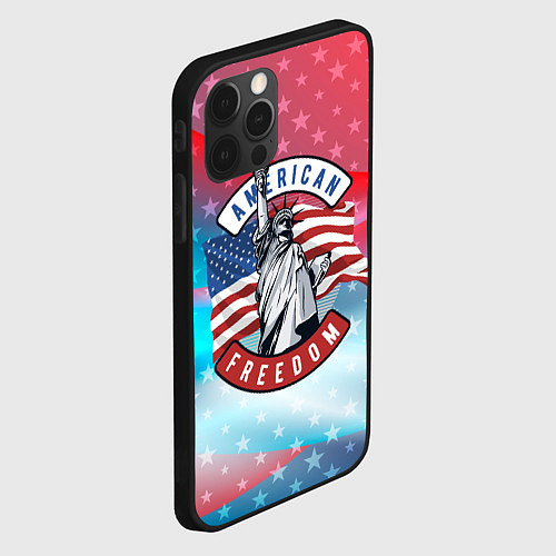 Чехол iPhone 12 Pro Max American freedom / 3D-Черный – фото 2