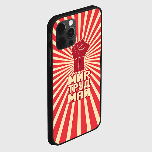 Чехол iPhone 12 Pro Max Праздник трудящихся / 3D-Черный – фото 2