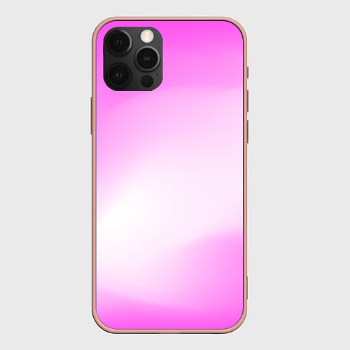 Чехол iPhone 12 Pro Max Градиент розовый / 3D-Светло-розовый – фото 1