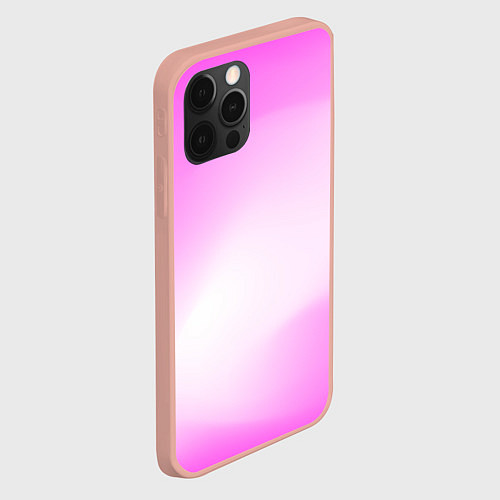 Чехол iPhone 12 Pro Max Градиент розовый / 3D-Светло-розовый – фото 2