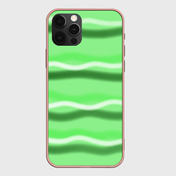 Чехол iPhone 12 Pro Max Зеленые волны