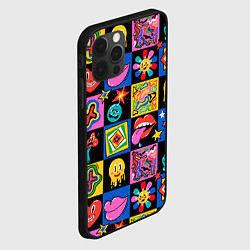 Чехол для iPhone 12 Pro Max Funny cartoon characters, цвет: 3D-черный — фото 2