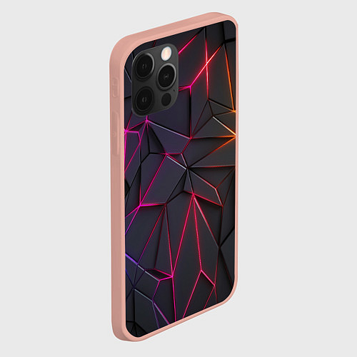Чехол iPhone 12 Pro Max Rgb линии / 3D-Светло-розовый – фото 2
