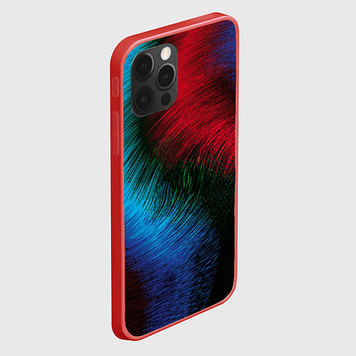 Чехол iPhone 12 Pro Max Буря красок / 3D-Красный – фото 2