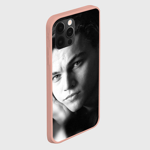 Чехол iPhone 12 Pro Max Леонардо Ди Каприо фото / 3D-Светло-розовый – фото 2