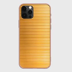 Чехол iPhone 12 Pro Max Золотистый текстурный паттерн