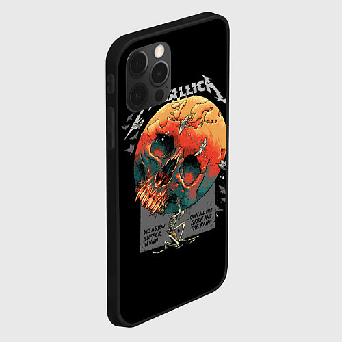 Чехол iPhone 12 Pro Max Metallica - Металлика / 3D-Черный – фото 2