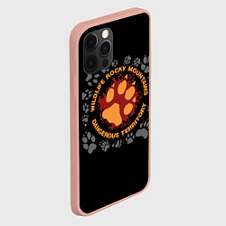 Чехол для iPhone 12 Pro Max След волчий, цвет: 3D-светло-розовый — фото 2