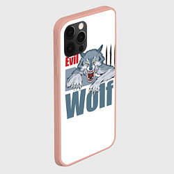 Чехол для iPhone 12 Pro Max Злой волк - оскал, цвет: 3D-светло-розовый — фото 2