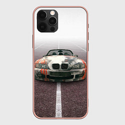 Чехол для iPhone 12 Pro Max Родстер BMW Z4, цвет: 3D-светло-розовый