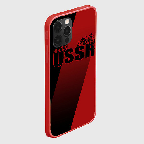 Чехол iPhone 12 Pro Max USSR team / 3D-Красный – фото 2