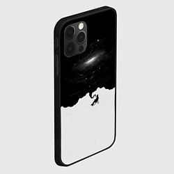 Чехол для iPhone 12 Pro Max Черно-белая галактика, цвет: 3D-черный — фото 2