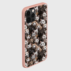 Чехол для iPhone 12 Pro Max Паттерн из кошечек, цвет: 3D-светло-розовый — фото 2