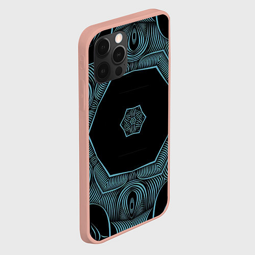 Чехол iPhone 12 Pro Max Орнамент этнические узоры / 3D-Светло-розовый – фото 2