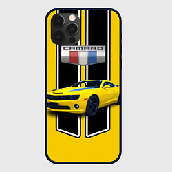 Чехол для iPhone 12 Pro Max Мощный маслкар Chevrolet Camaro 2010 года, цвет: 3D-черный