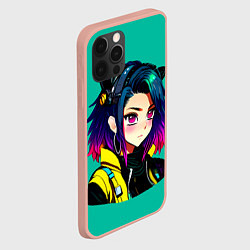 Чехол для iPhone 12 Pro Max Anime Cyberpunk Girl, цвет: 3D-светло-розовый — фото 2