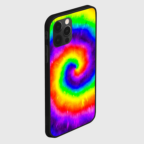 Чехол iPhone 12 Pro Max Тай-дай / 3D-Черный – фото 2