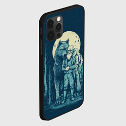 Чехол для iPhone 12 Pro Max Старик с волком, цвет: 3D-черный — фото 2