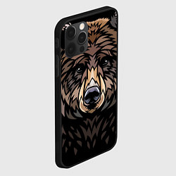Чехол для iPhone 12 Pro Max Медведь в этническом стиле, цвет: 3D-черный — фото 2