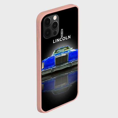 Чехол iPhone 12 Pro Max Американский роскошный автомобиль Lincoln Continen / 3D-Светло-розовый – фото 2