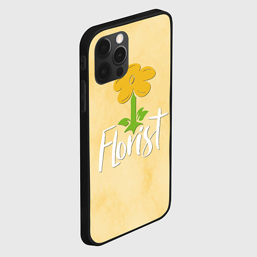 Чехол iPhone 12 Pro Max Florist with a flower / 3D-Черный – фото 2